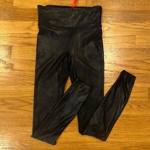 Spanx leather leggings. Size xs